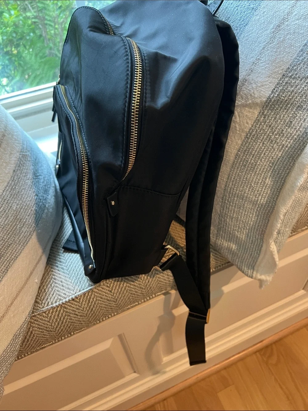 Kate & Alex Classic Black Nylon Men’s Backpack - Minimal Design 🆕